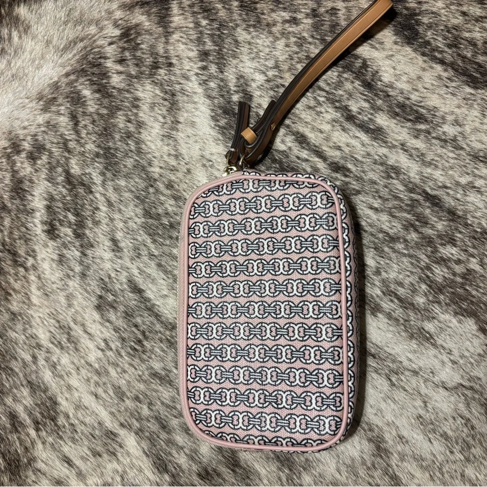 Tory Burch Pink Patterned Wristlet